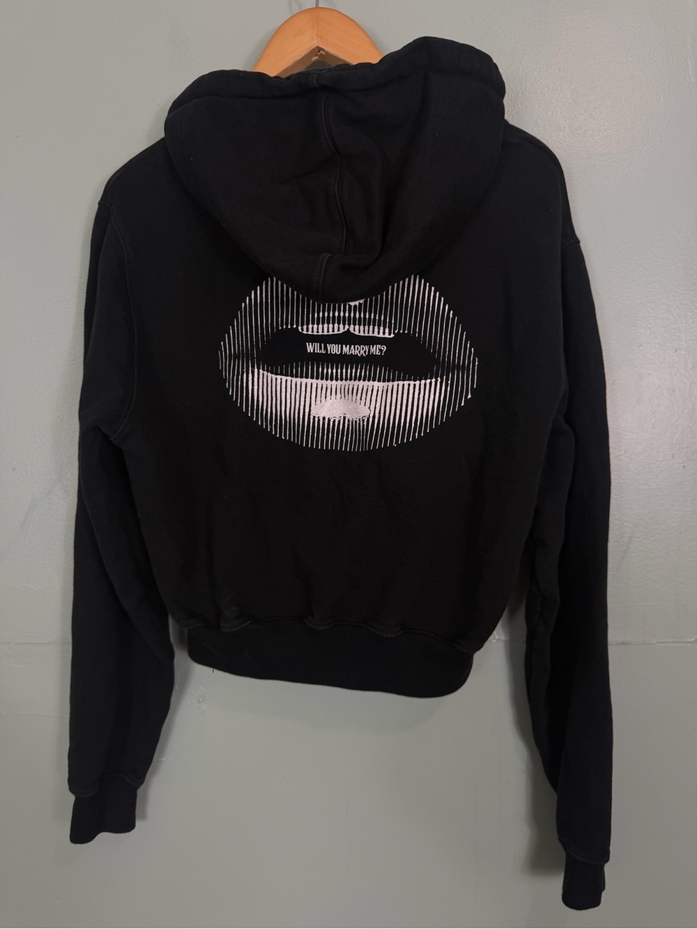 OFF-WHITE Virgil Abloh Oversize Logo Marry Me Lips Hoodie Sweater Sweatshirt